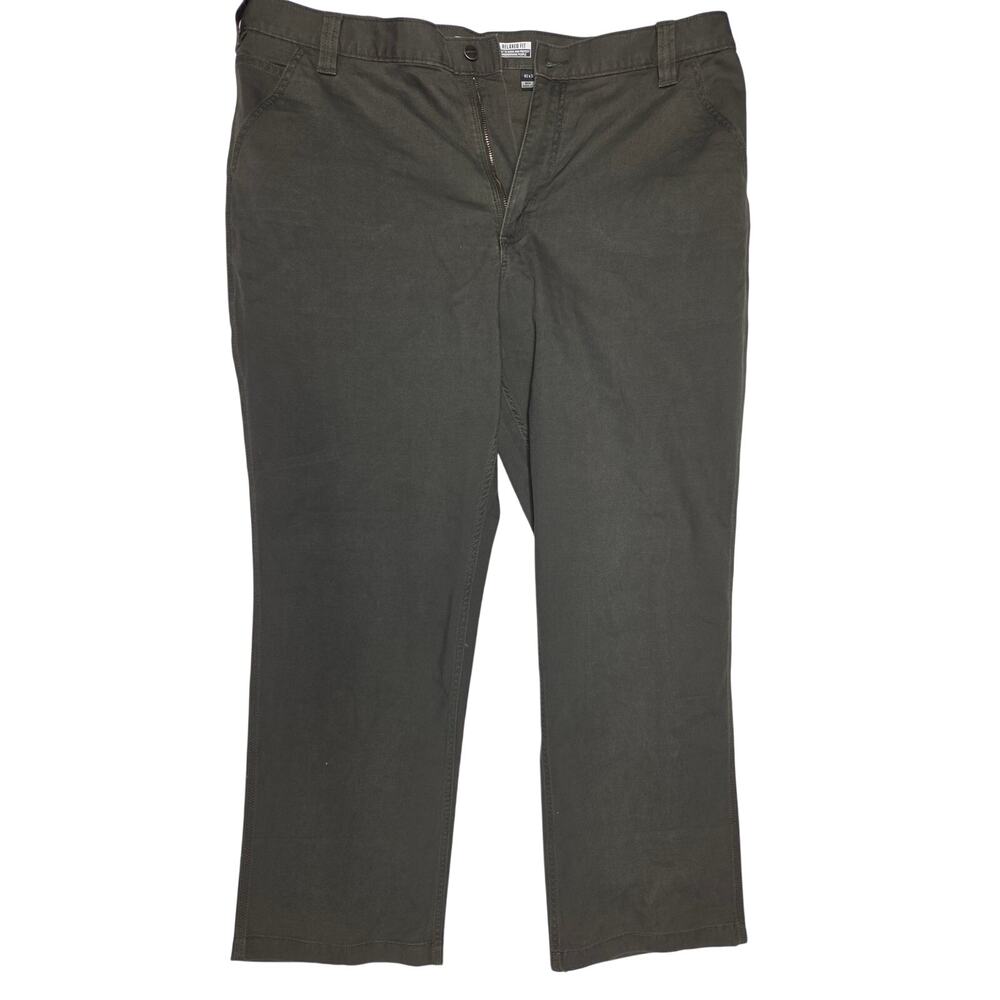 Carhartt Men Rugged Flex Relaxed Fit Canvas Work Pants Olive Green 42x32